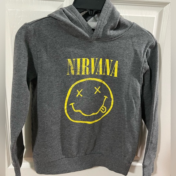 NIRVANA Other - NIRVANA Gray Boy’s Hoodie with Iconic Yellow Logo